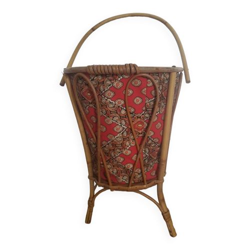 Panier Couture En Rotin Dore