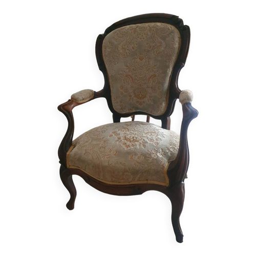 Fauteuil Style Voltaire Beige