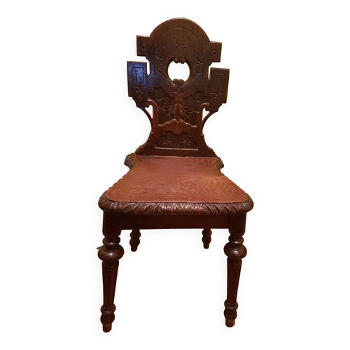 Chaise En Bois Massif Exotique Type Fort Noire Marron