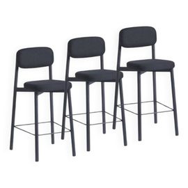 Lot De 3 Chaises De Bar Residence Noir