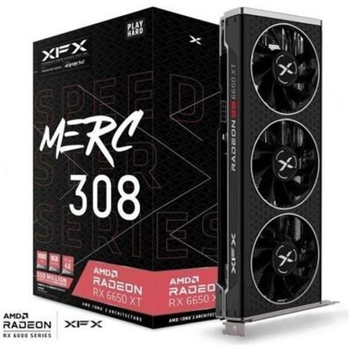 XFX Speedster MERC 308 Radeon RX 6650 XT Black Gaming, Radeon RX 6650 XT, 8.0GB GDDR6, PCI-Express