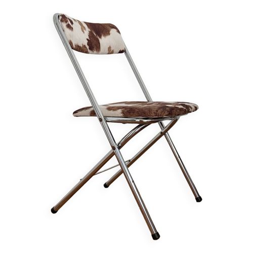 Chaise Pliante Design Annes 70 Argent