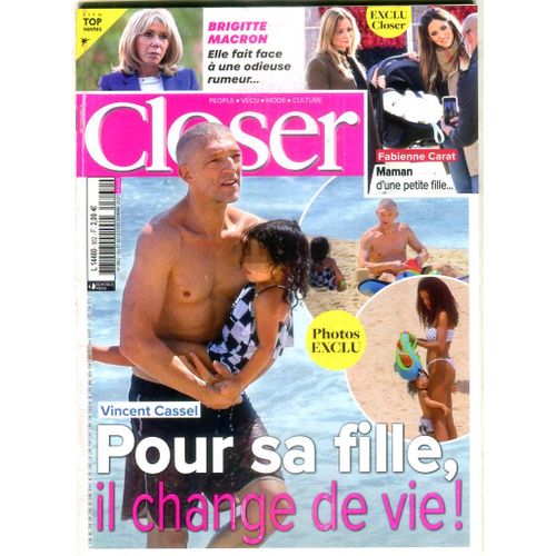 Closer - N°862 : Vincent Cassel - Pour Sa Fille, Il Change De Vie !