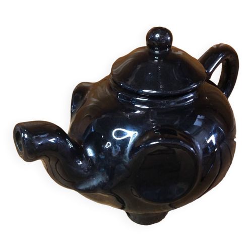 Ancienne Thire Forme Lphant Cramique Noire Vintage A474 Noir
