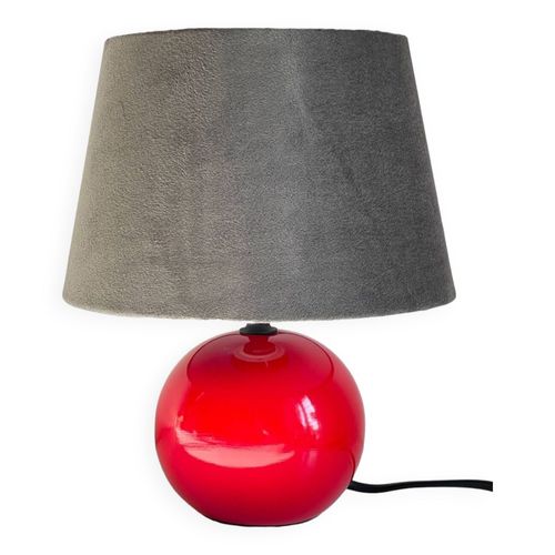 Lampe Boule Design Annees 70  80 Rouge