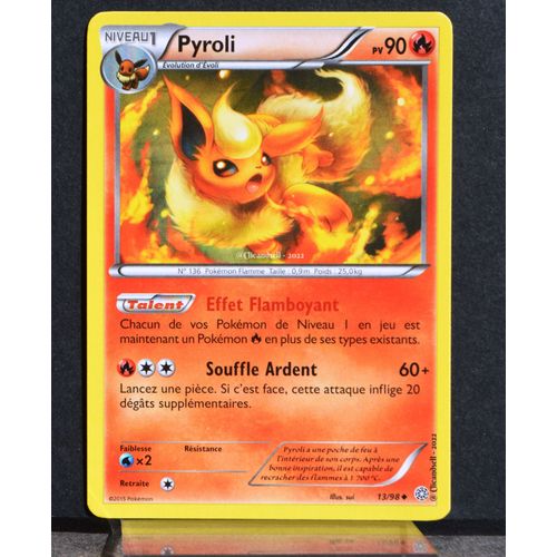 Carte Pokémon 13/98 Pyroli 90 Pv Xy07 - Origines Antiques Neuf Fr