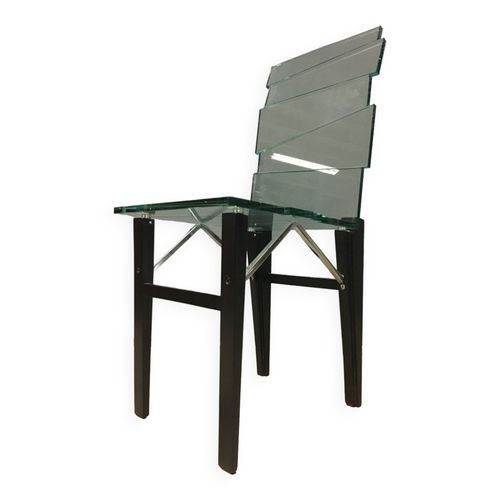 Chaise  Luigi  De Luigi Serafini Pour Tonelli 1988 Noir