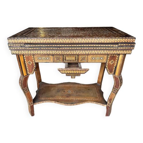 Table De Jeux En Bois Et Nacre Bois