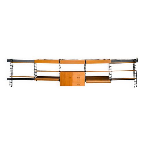 Teck Shelf System De Musterring International Annes 1960 Set De 19 Bois
