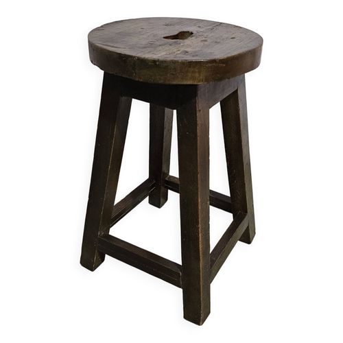 Tabouret Daposatelier En Teck Birman Marron