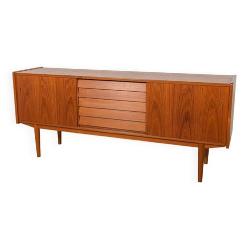 Enfilade Vintage En Teck Par Nils Jonsson Pour Hugo Troeds Sude 1960s Marron