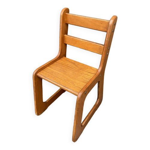 Petite Chaise Enfant Design 70s Bois