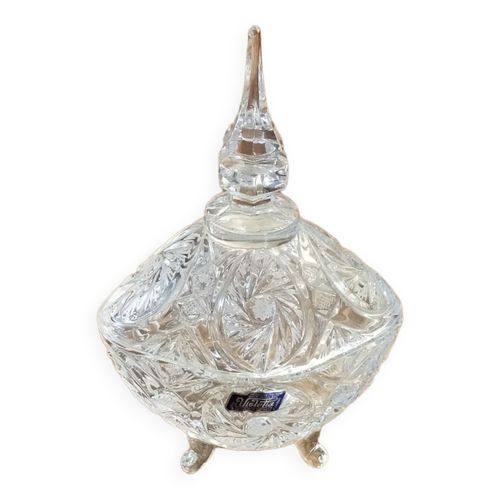 Bonbonnire En Cristal De Pologne Transparent