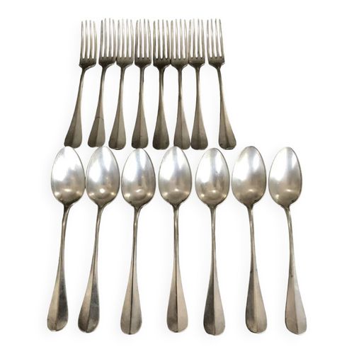 Lot De 15 Anciens Couverts En Mtal Argent Monogramm Orfvrerie Christofle Argent