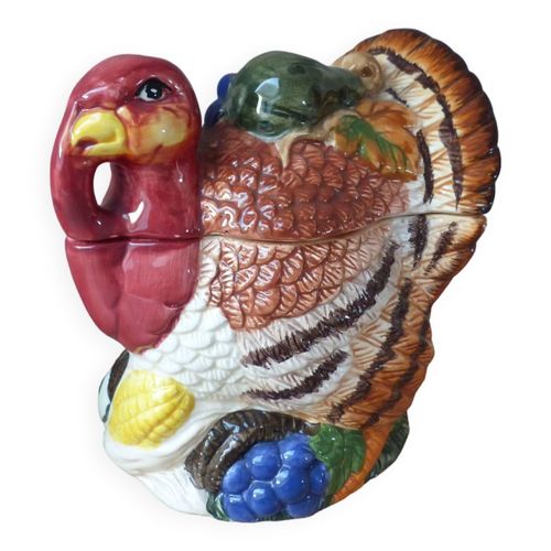 Saucire En Forme De Dinde Plat De Service De Table Dinde Nol Thanksgiving Blanc