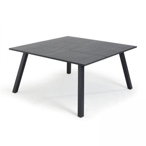 Table De Jardin Carrée Extensible En Aluminium Noir