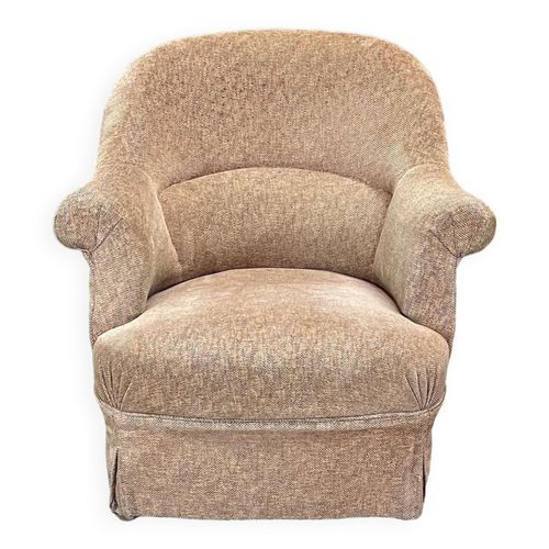 Fauteuil Crapaud Des Annes 1950 Marron