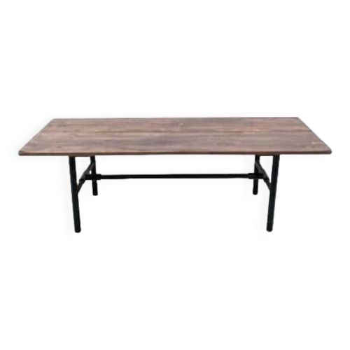 Table  Manger Scandinave Vintage En Teck Marron