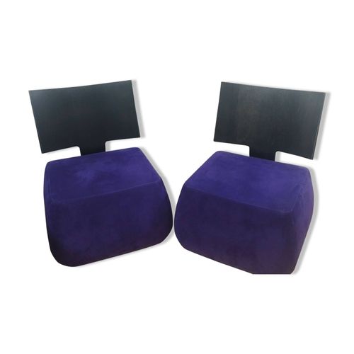 2 Chauffeuses Tazia De Pascal Mourgue Pour Ligne Roset Cinna Violet