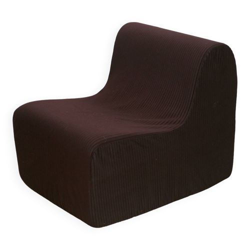 Chauffeuse Mousse Et Velours  Circa 1970 Marron