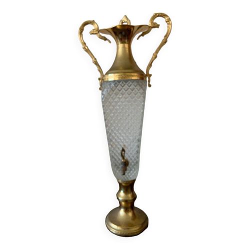 Fontaine Absinthe En Cristal Et Mtal Dor Transparent