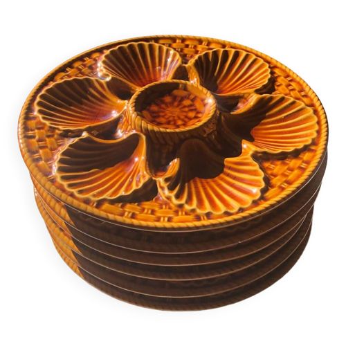 Assiettes  Hutres Marron