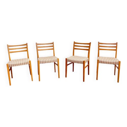Srie De 4 Chaises Style Scandinave En Htre Vintage Bois