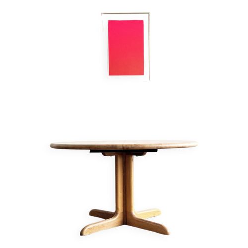 Table De Salle Manger Ronde Extensible Midcentury Moderne En Teck De Glostrup Danemark 1960s Bois