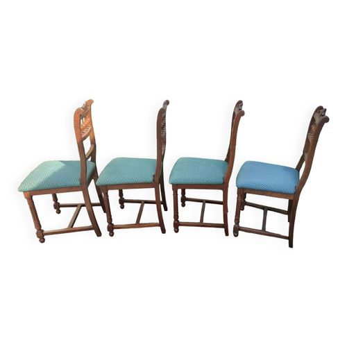 Ensemble 4 Chaises Henri Ii Bois