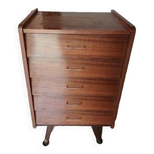 Commode 5 Tiroirs Annes 50 Marron
