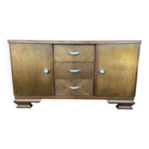 Enfilade Art Deco Chippendale Midcentury Vintage 1950 Marron