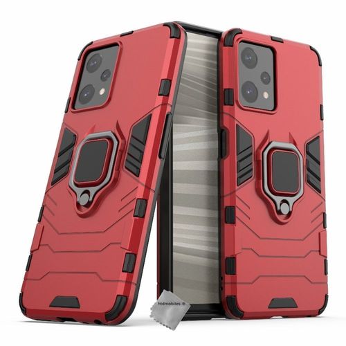 Housse Etui Coque Rigide Anti Choc Pour Realme 9 Pro 5g + Verre Trempe - Rouge