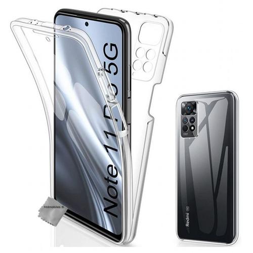 Housse Etui Coque Silicone Gel 360 Integrale Pour Xiaomi Redmi Note 11 Pro 4g / 5g + Film Ecran - Transparent