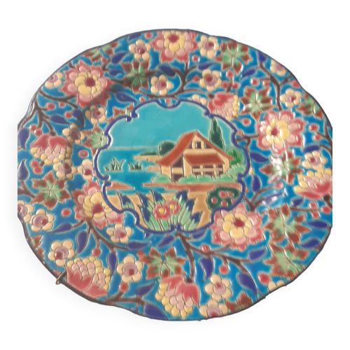 Assiette Longwy Multicolore