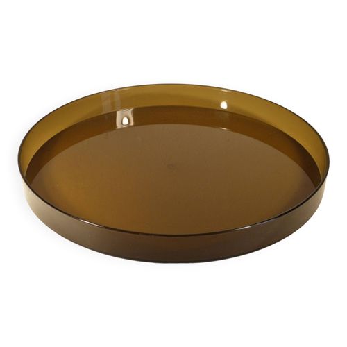 Plateau Rond En Plexiglas 40 Cm Marron