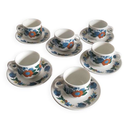 Service  Caf 6 Personnes Pillivuyt Multicolore