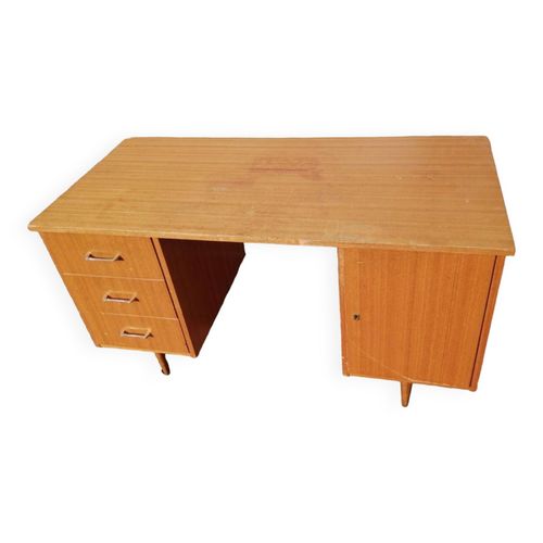 Bureau Scandinave Vintage En Teck Bois
