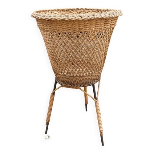 Corbeille Rotin Vintage Beige