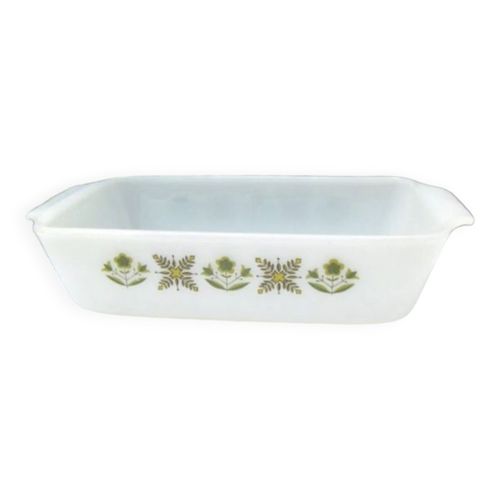 Plat  Four Anchor Hocking Blanc