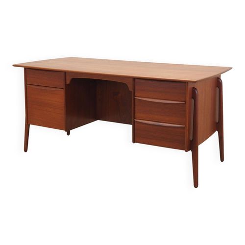 Bureau En Teck Design Danois Annes 1960 Designer  Svend Age Madsen Orange