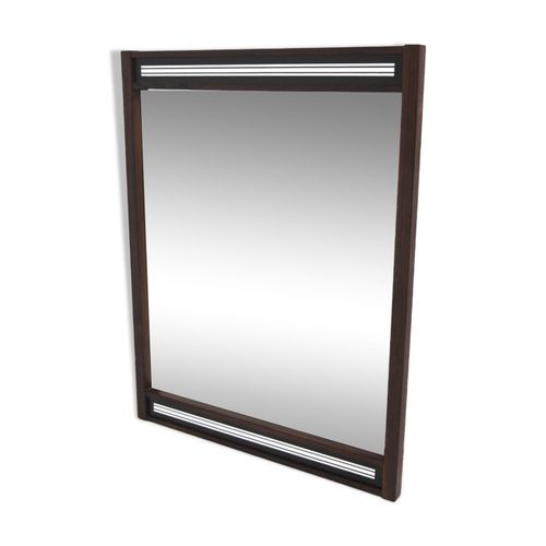 Miroir scandinave en palissandre  bois