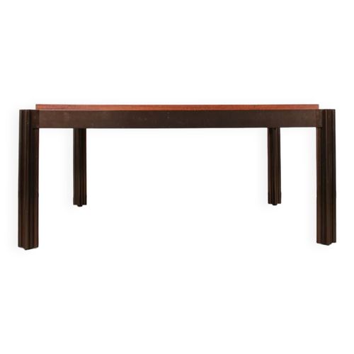 Table Basse Scandinave Par Lindum Et Middelboe 1970 Marron