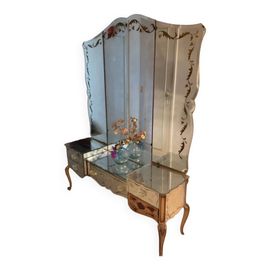 Coiffeuse Art Deco Blanc