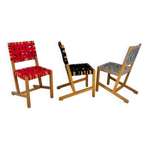 Ensemble De 3 Chaises Berlage Par Richard Hutten Pour Gispen 2004 Multicolore