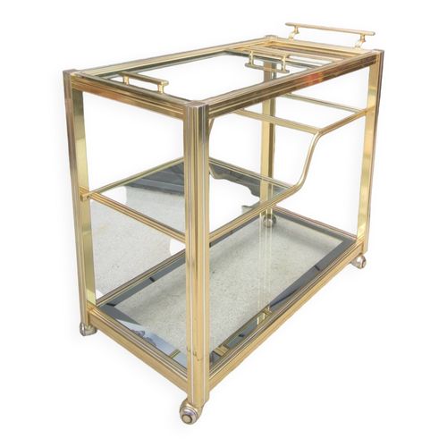Desserte Bar Roulant Design Mtal Dor 1970 Dore