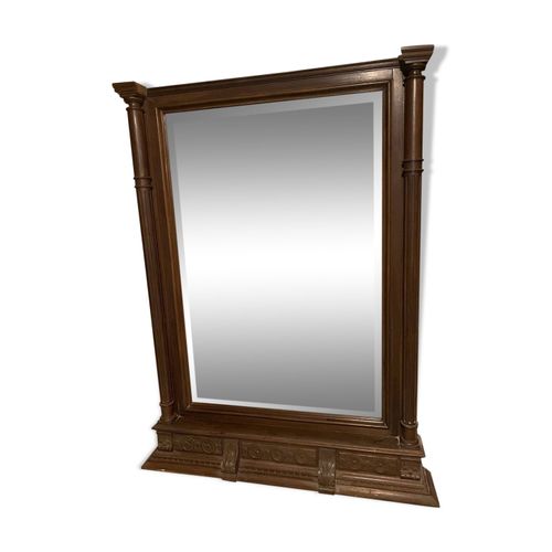 Miroir trumeau en chne marron