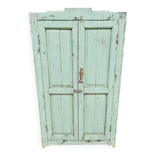 Ancienne Armoire Art Dco En Teck Birman Bleu