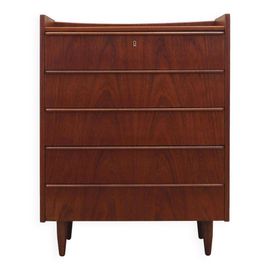 Commode En Teck Design Danois Annes 1970 Production  Danemark Orange