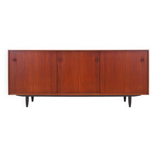 Buffet En Teck Design Danois Annes 1970 Production  Danemark Orange