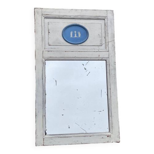Ancien miroir Trumeau multicolore